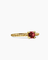 Chatelaine® Teen Ring in 18K Yellow Gold with Garnet, 4mm